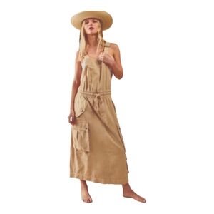 FREE PEOPLE CARGO SKIRT ALL BIB OVERALLS MAXI MODEST